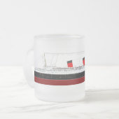 RMSクイーンメアリーガラスマグ フロストグラスマグカップ (正面左)