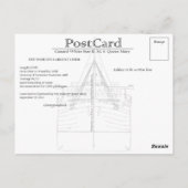 RMSクイーンメアリー処女航海ポストカード ポストカード (裏面)