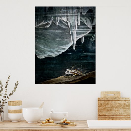 RMSタイタニックが大西洋の底にある ポスター (キッチン)