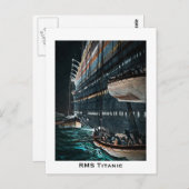 RMSタイタニックによる救命艇ヴィンテージ ポストカード (正面/裏面)