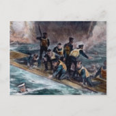 RMSタイタニックのクルーがベヘモスシンクを脱出 ポストカード (正面)