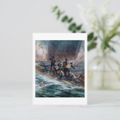 RMSタイタニックのクルーがベヘモスシンクを脱出 ポストカード (スタンド正面)