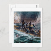 RMSタイタニックのクルーがベヘモスシンクを脱出 ポストカード (正面/裏面)