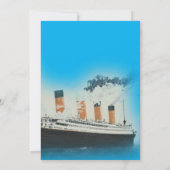 RMSタイタニックブルー誕生日招待状 招待状 (裏面)