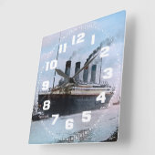 RMSタイタニックベルファストアイルランドヴィンテージ スクエア壁時計 (傾斜)