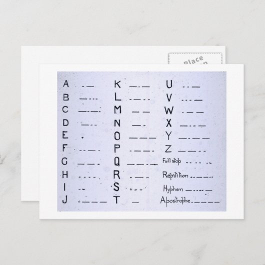 RMSタイタニックモールス符号ヴィンテージS.O.S. ポストカード (正面/裏面)