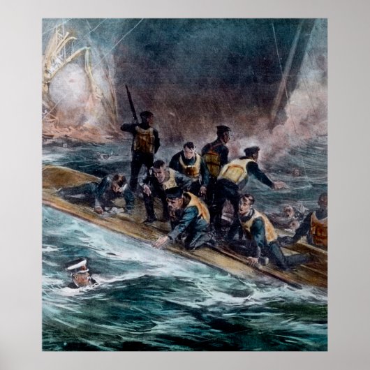 RMSタイタニック乗務員救ヴィンテージ ポスター (正面)