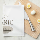 RMSタイタニック幽霊船セピアキッチンタオル キッチンタオル (四つ折り)