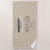 RMSタイタニック幽霊船セピアビーチタオル ビーチタオル (正面)