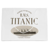 RMSタイタニック幽霊船セピア大抱き枕白 ラージペーパーバッグ (正面)