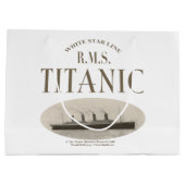 RMSタイタニック幽霊船セピア大抱き枕白 ラージペーパーバッグ (裏面)