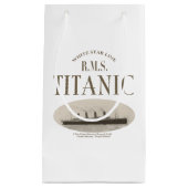 RMSタイタニック幽霊船セピア小型抱き枕白 スモールペーパーバッグ (正面)