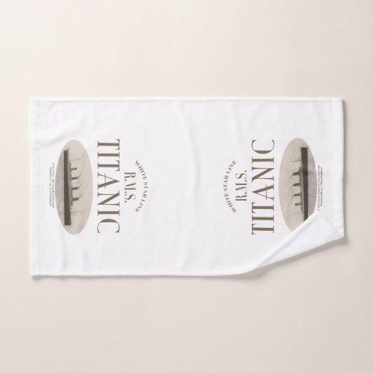 RMSタイタニック幽霊船セピア/ホワイトバスタオルセット バスタオルセット (ハンドタオル)