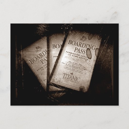 RMSタイタニック搭乗券 ポストカード (正面)