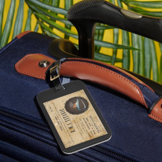 RMSタイタニック搭乗広告 ラゲッジタグ (正面インサイチュ1)