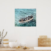 RMSタイタニック救命ボートヴィンテージハンドカラー ポスター (キッチン)