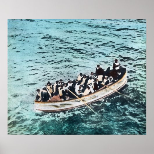 RMSタイタニック救命ボートヴィンテージハンドカラー ポスター (正面)