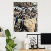 RMSタイタニック救命艇がベルファスト建設 ポスター (ホームオフィス)