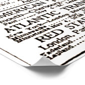 RMSタイタニック旅客船新聞広告ポスター ポスター (角)