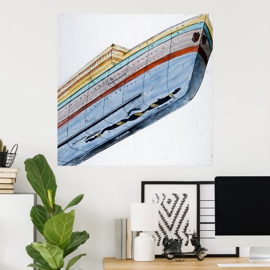 RMSタイタニック氷山ダメージ ポスター (ホームオフィス)