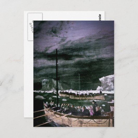RMSタイタニック生存者の救命ボートヴィンテージ ポストカード (正面/裏面)