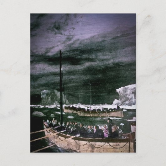 RMSタイタニック生存者の救命ボートヴィンテージ ポストカード (正面)