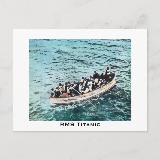 RMSタイタニック生存者の救命ボートヴィンテージ ポストカード (正面)