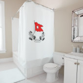 RMSタイタニック白星線 – 赤旗星印 シャワーカーテン (インサイチュ)