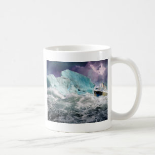 RMSタイタニック絵画と氷山 コーヒーマグカップ