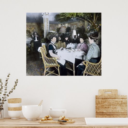 RMSタイタニック茶の時間とエンターテイメントヴィンテージ ポスター (キッチン)