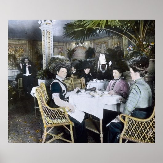 RMSタイタニック茶の時間とエンターテイメントヴィンテージ ポスター (正面)