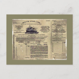 RMSタイタニック1912用チケット シーズンポストカード