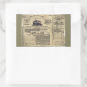 RMSタイタニック1912用チケット 長方形シール (バッグ)