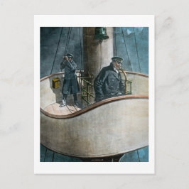 RMSタイタニック・アイスバーグアヘッド！ヴィンテージ魔法灯 ポストカード