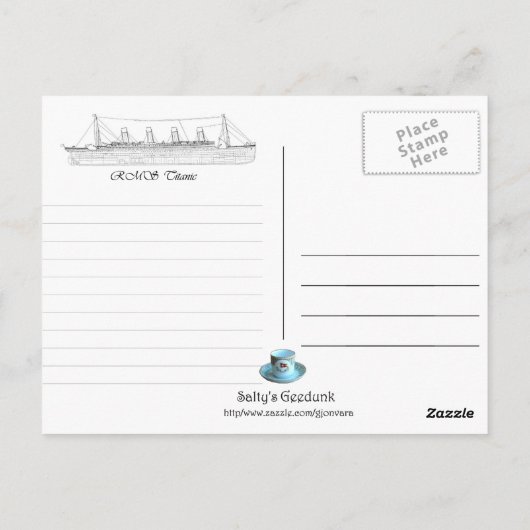 RMSタイタニック ポストカード (裏面)