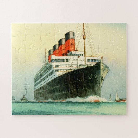 RMS Aquitania Cunardライン船 ジグソーパズル (横)