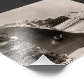 RMS Lusitaniaがニューヨーク市1907年Tシャツに到着 フォトプリント (角)