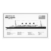 RMS Lusitania – 船舶設計図プランBD フォトプリント (正面)