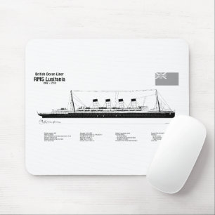 RMS Lusitania – 船舶設計図プランBD マウスパッド