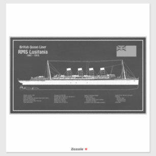 RMS Lusitania – 船舶設計図プランPBD シール