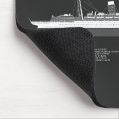 RMS Lusitania – 船舶設計図プランPBD マウスパッド (コーナー)