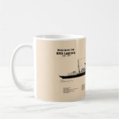 RMS Lusitania - Ship Blueprint Plans SD コーヒーマグカップ (左)