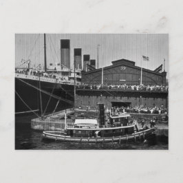 RMS Olympic at Pier 59ヴィンテージグラススライド1911 ポストカード