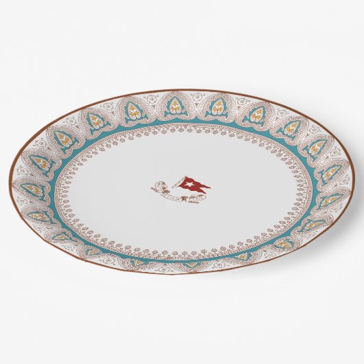 RMS Titanic First Class China Pattern Plate ペーパープレート (アングル)