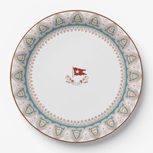 RMS Titanic First Class China Pattern Plate ペーパープレート (正面)
