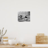 RMS Titanic - RMS Carpathiaに向かうライフボート ポスター (キッチン)