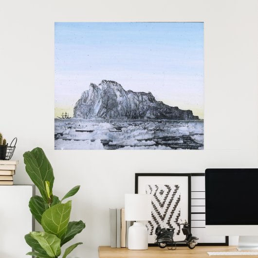 RMS Titanic Schematic of Iceberg Vs. Ship ポスター (ホームオフィス)