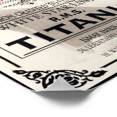 RMS Titanic White Star Line Boarding Pass ポスター (角)