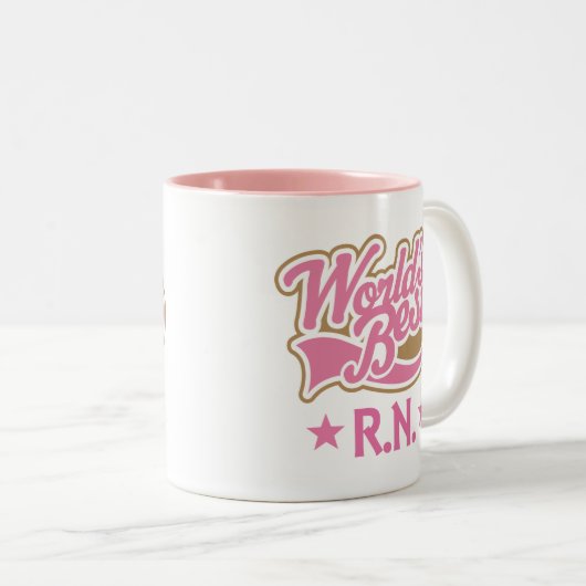 RNか公認看護師のギフト ツートーンマグカップ (正面右)