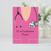 RNのナースの卒業の招待状は上#55をごしごし洗います 招待状 (スタンド正面)